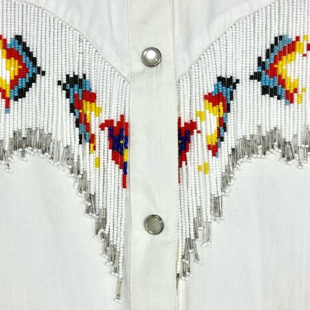 Vintage Pia Rucci Bead Fringe Studded Western Shi… - image 7