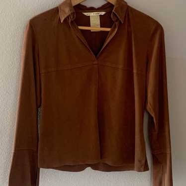 Vintage Max Studio Faux Suede Shirt