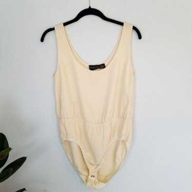 Donna Karen 90’s Vintage 100% Silk Tank Top Squar… - image 1