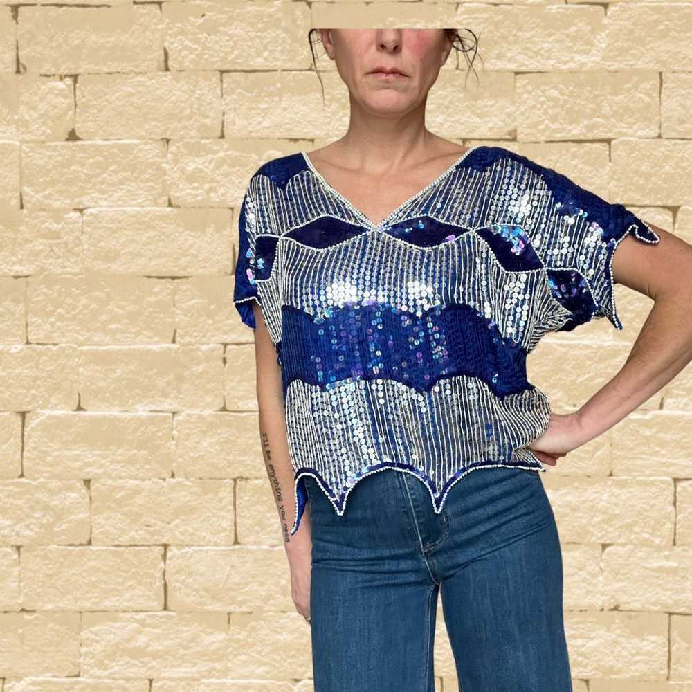 Vintage Sequin Top - image 1