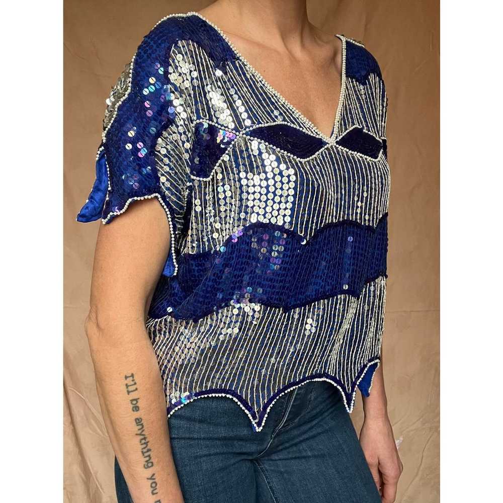 Vintage Sequin Top - image 5