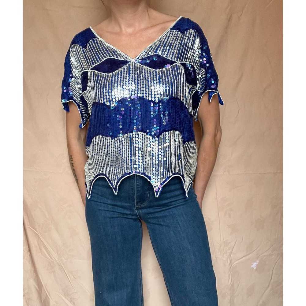 Vintage Sequin Top - image 6