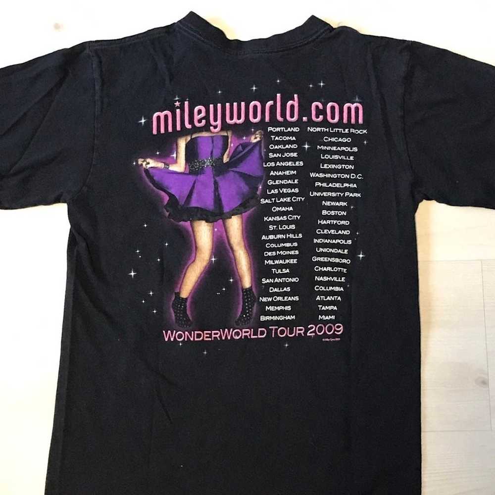 Miley Cyrus Tour Tee Shirt - Vintage 2009 - image 3