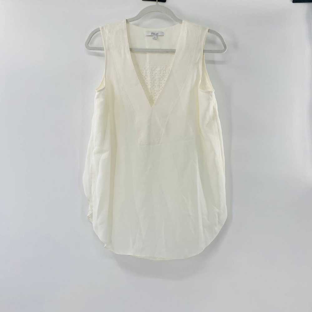 Derek Lam 10 Crosby Lace Back Silk Tank V-Neck in… - image 3