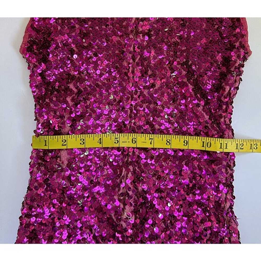 Vintage Womens Small Pink All Over Sequined Embel… - image 10