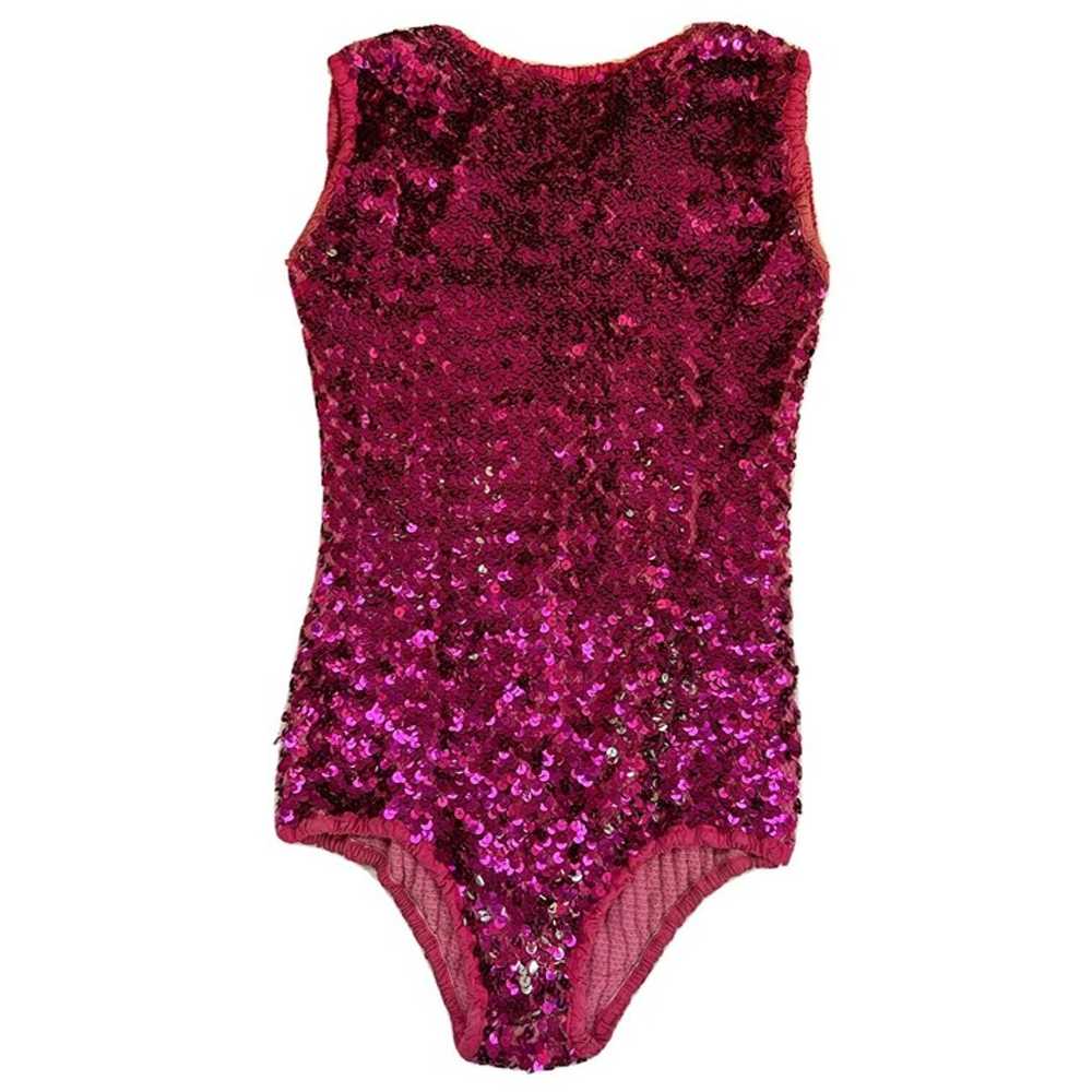 Vintage Womens Small Pink All Over Sequined Embel… - image 1