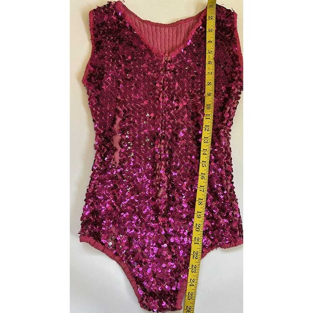 Vintage Womens Small Pink All Over Sequined Embel… - image 8