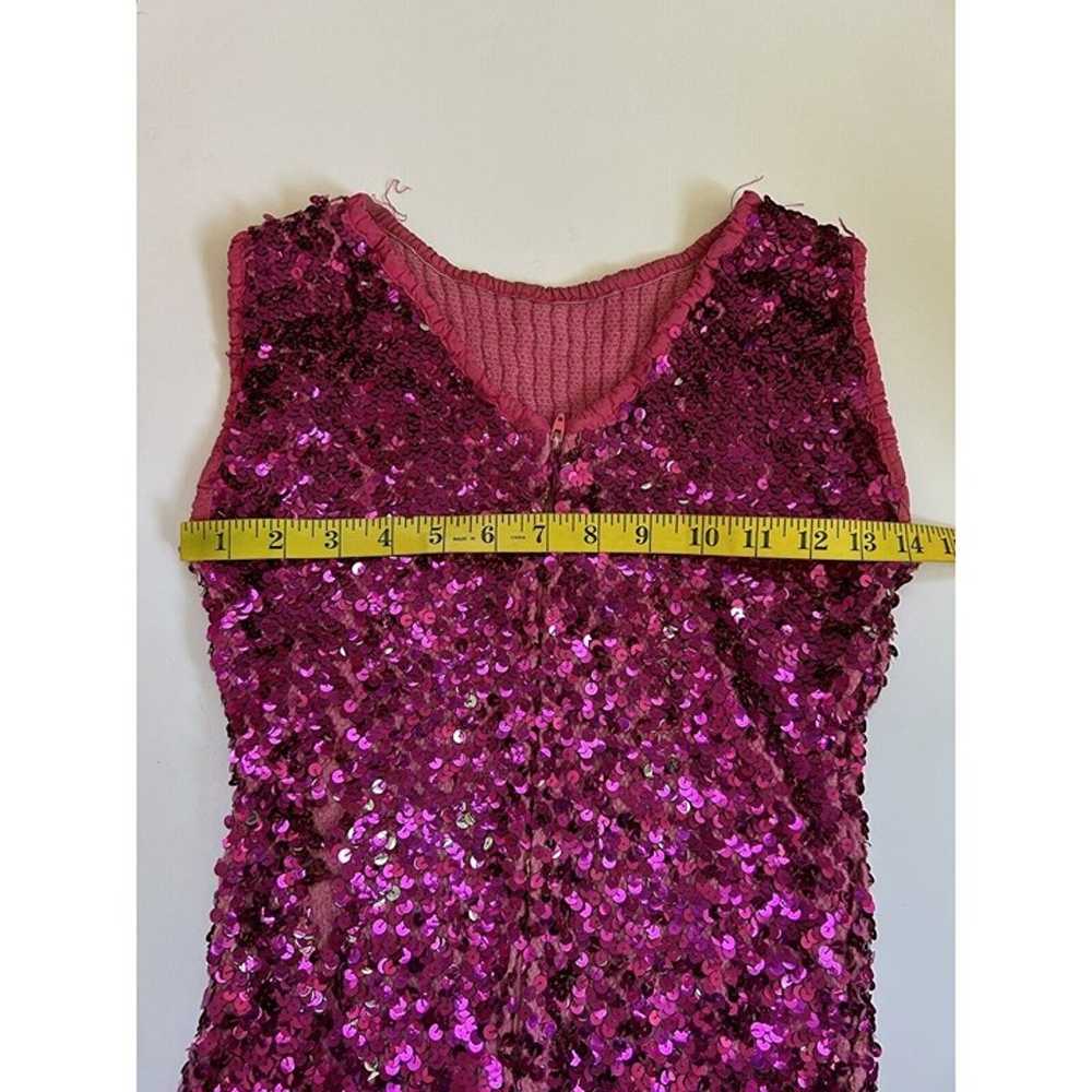 Vintage Womens Small Pink All Over Sequined Embel… - image 9