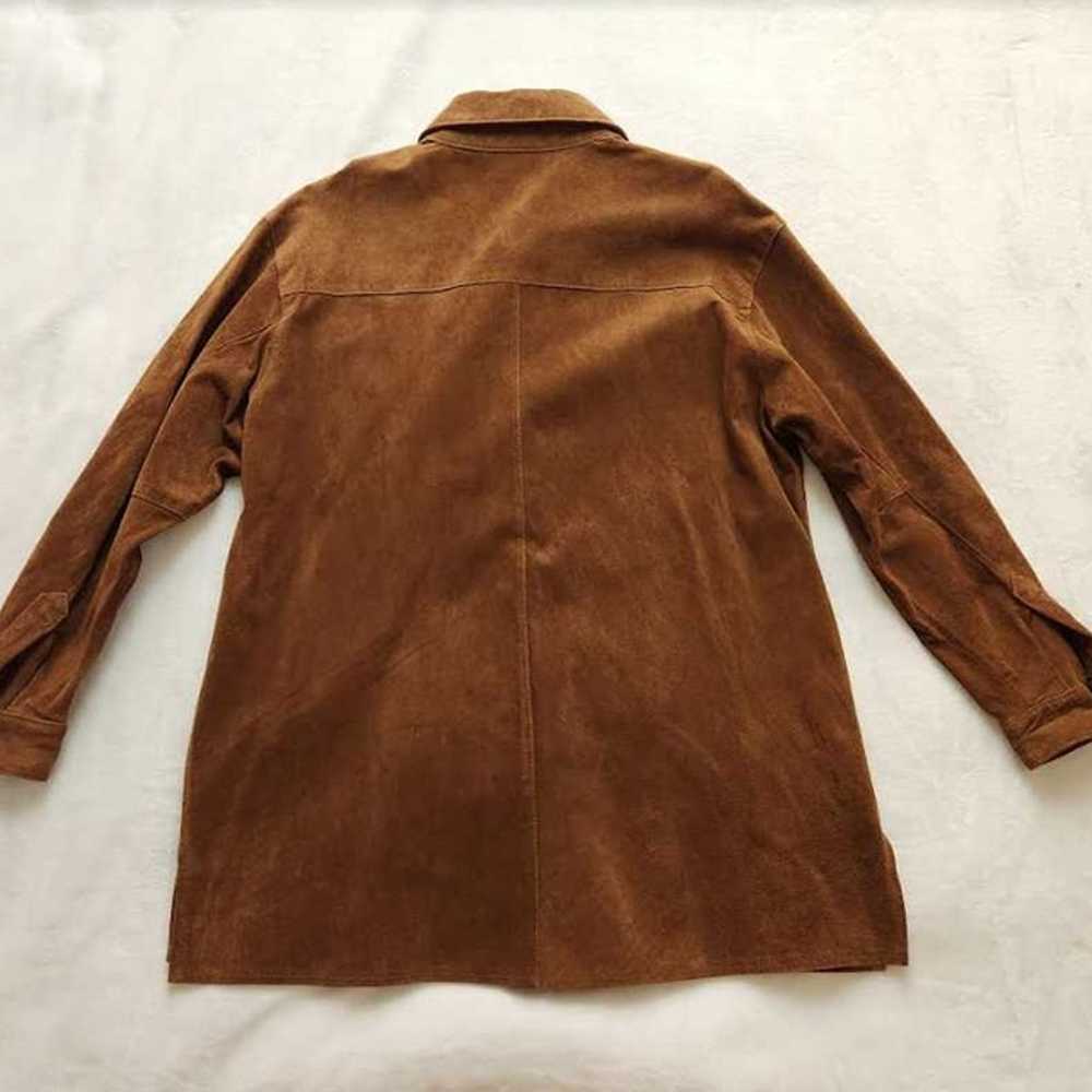 Vintage women's S Express oversized brown suede l… - image 10