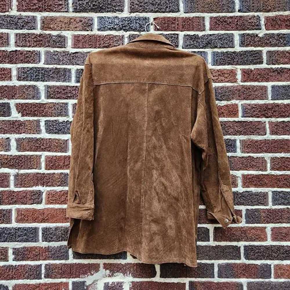 Vintage women's S Express oversized brown suede l… - image 4