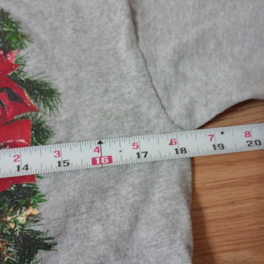 Vintage Christmas cat print shirt size M - image 4