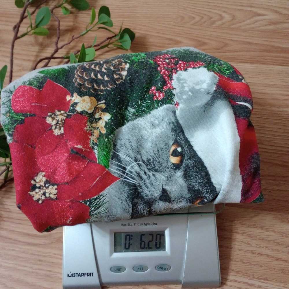 Vintage Christmas cat print shirt size M - image 6