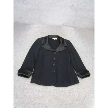 Vintage St. John Jacket Womens 4 Black Knit Cardi… - image 1