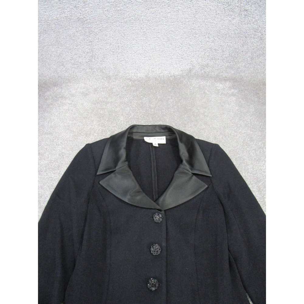 Vintage St. John Jacket Womens 4 Black Knit Cardi… - image 2