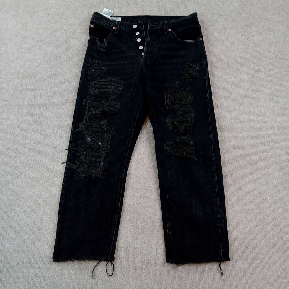 Levi's Levis 501 Jeans Womens 28 Black Straight L… - image 1