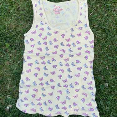 VTG y2k Zoey & Beth butterfly Tank Top - image 1