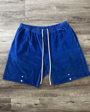 Les Tien Velour Snap Front Shorts XL