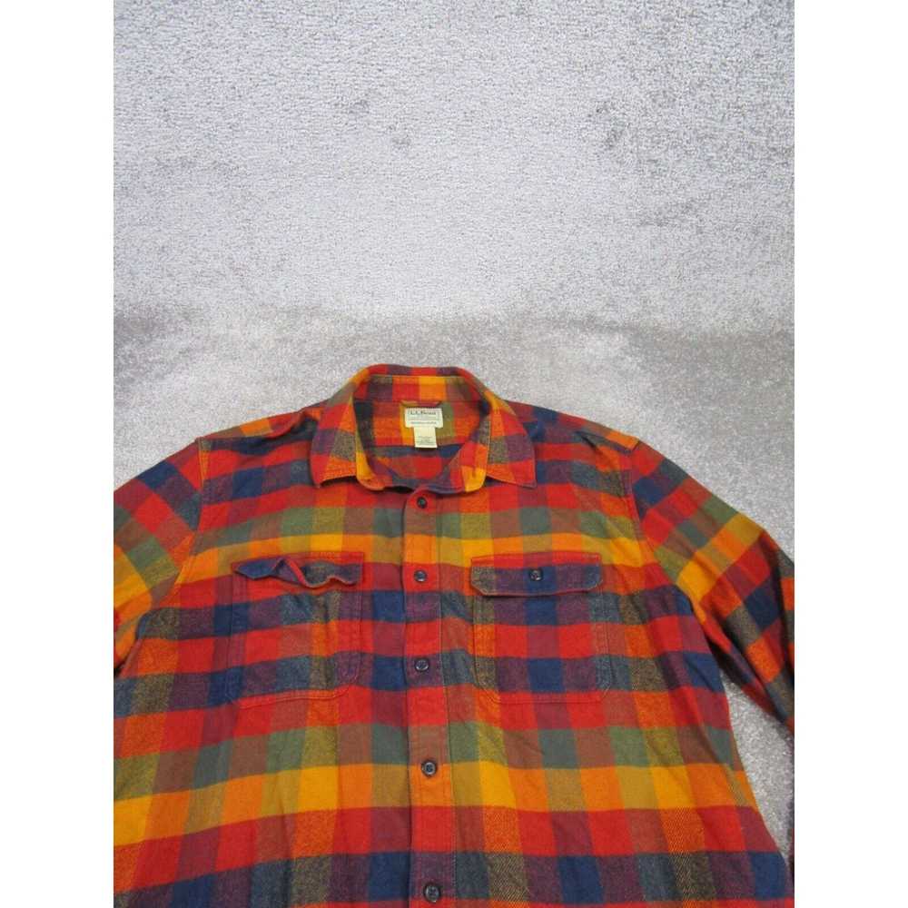 Vintage L.L. Bean Shirt Mens Large Tall Red Check… - image 2