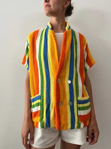 60s/70s Rainbow Terry Mens Jacket