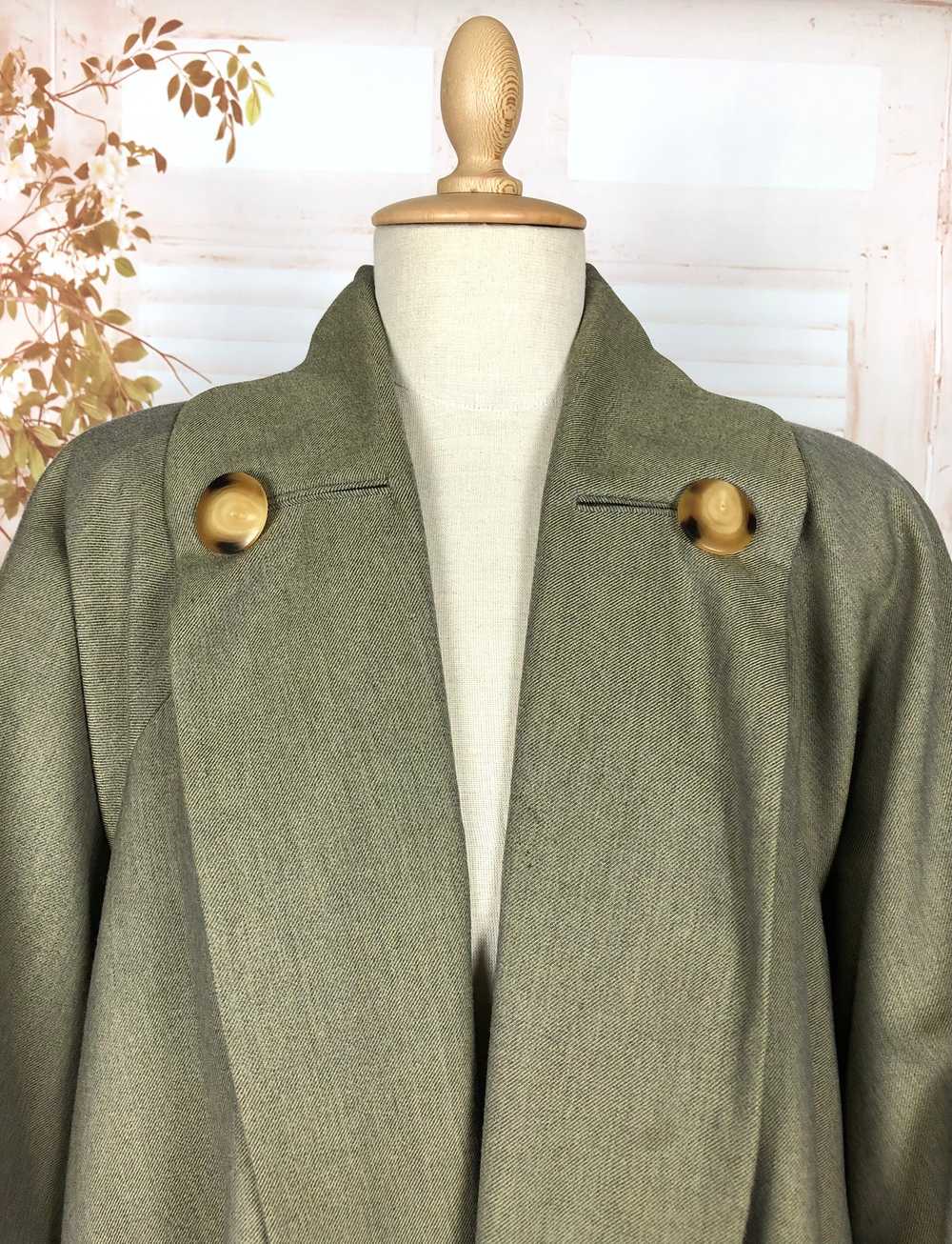 Fabulous Original 1940s Vintage Khaki Olive Green… - image 10