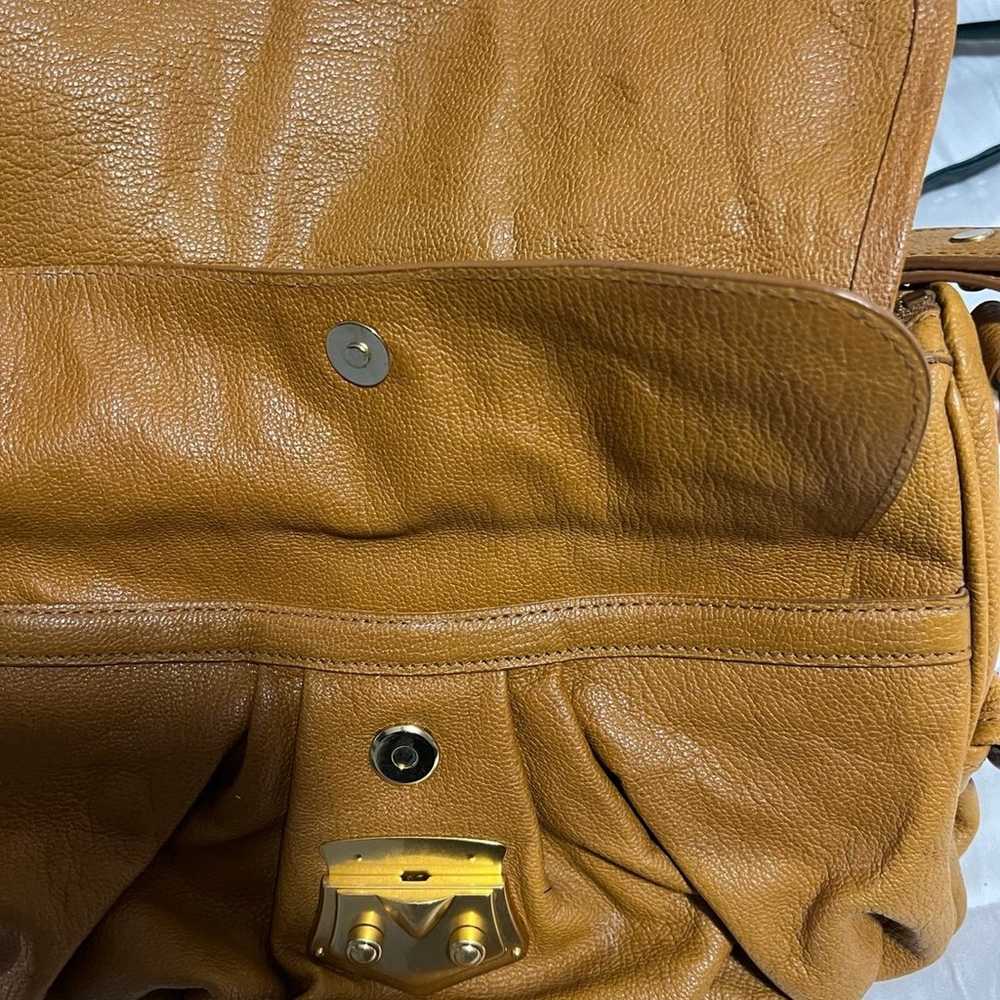 Vintage Nina Ricci Brown Leather Satchel Handbag … - image 5