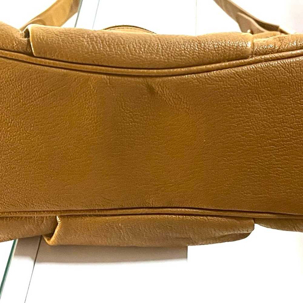 Vintage Nina Ricci Brown Leather Satchel Handbag … - image 7