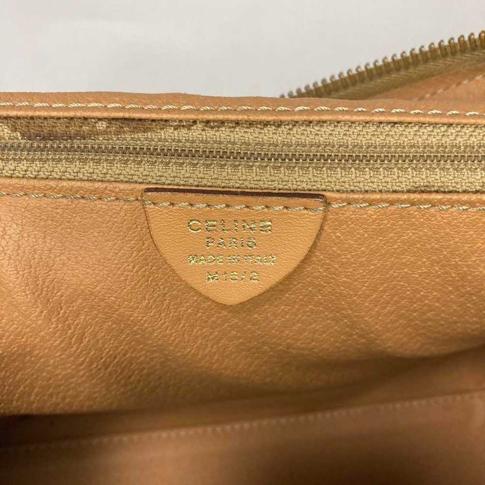 CELINE Handbag Macadam Leather Gold Hardware Old … - image 7