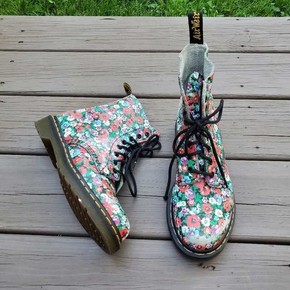 Dr Martens 1460 Pascal Black Wild Poppy Floral La… - image 2