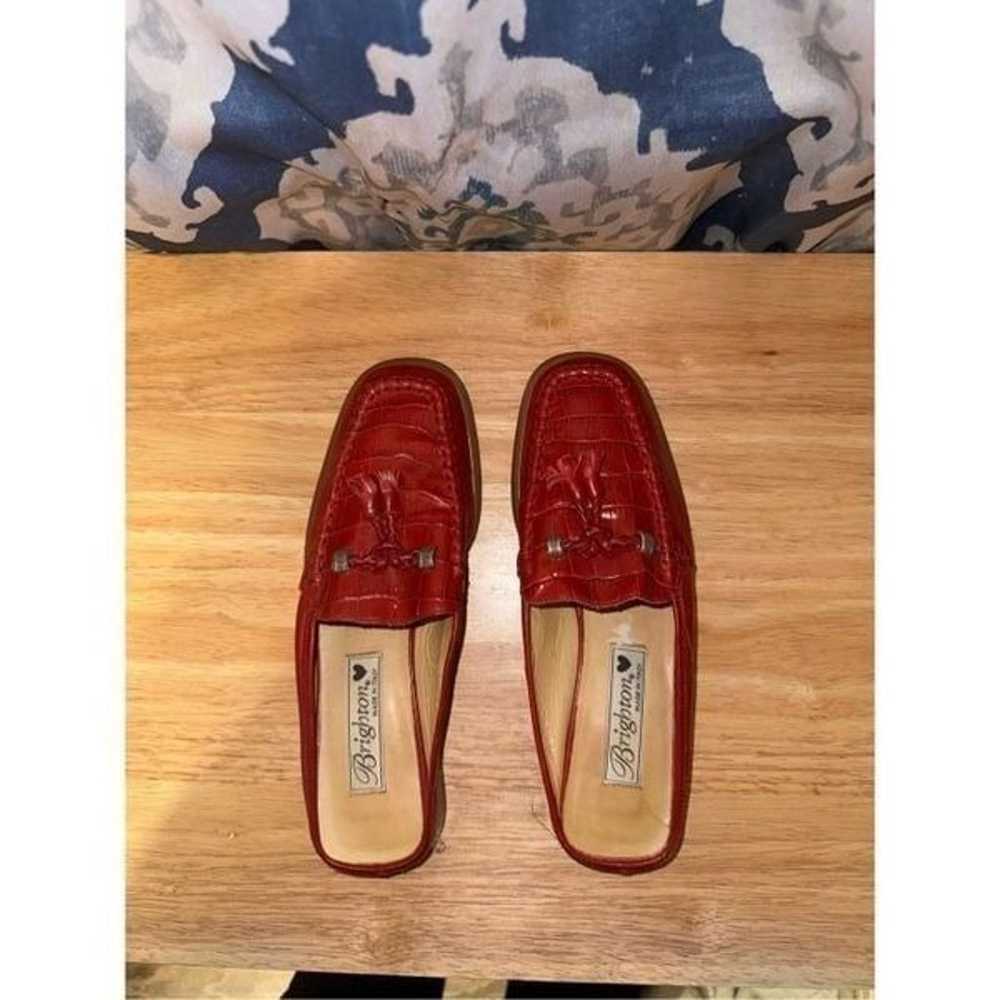 Brighton Julie’ vintage Slip-on Loafers red , Siz… - image 1