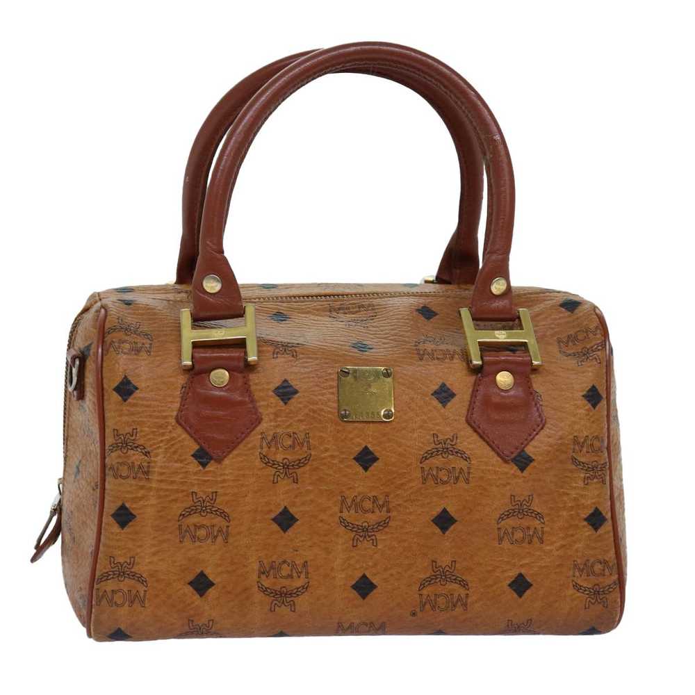 MCM MCM Vicetos Logogram Hand Bag PVC Brown Auth … - image 1