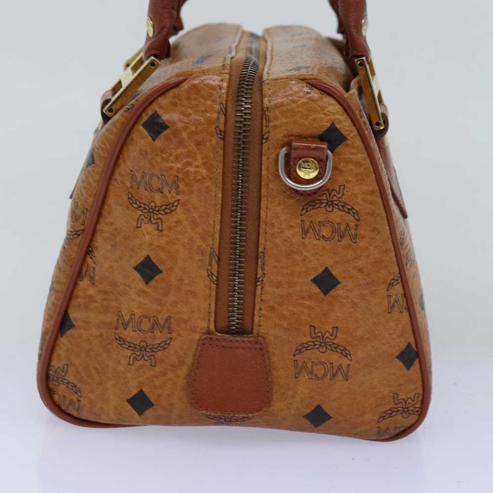 MCM MCM Vicetos Logogram Hand Bag PVC Brown Auth … - image 4