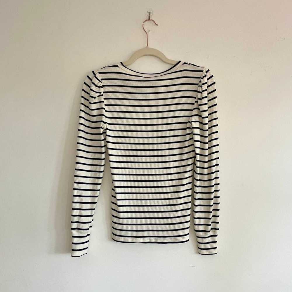 J.Crew - Vintage Rib Puff-Sleeve T-Shirt in Stripe - image 3