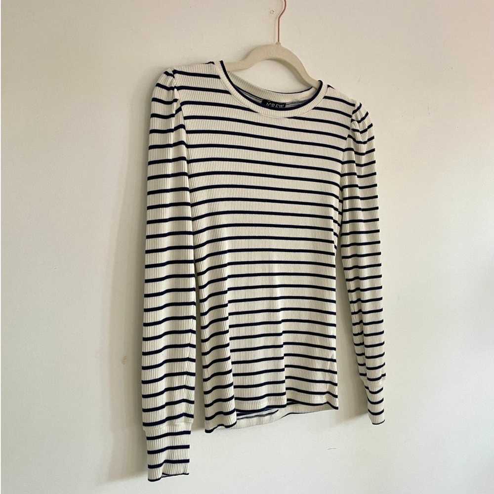 J.Crew - Vintage Rib Puff-Sleeve T-Shirt in Stripe - image 6