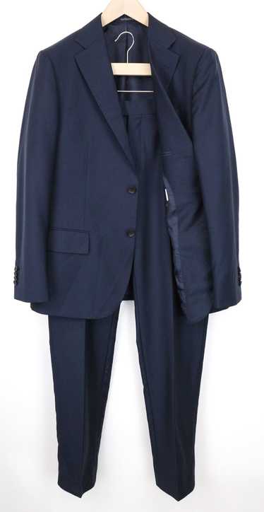 Suitsupply LAZIO UK42R Navy 2Pc Slim Melange Wool 