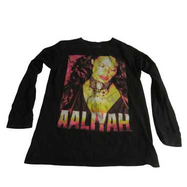 Vintage Aaliyah Solo Singer Photo Long Sleeve Hip 