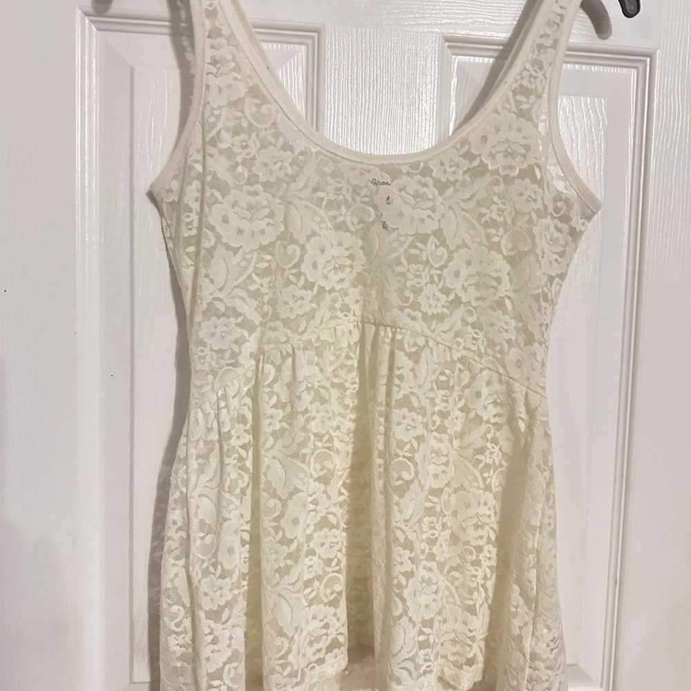 Aeropostale lace sheer top tank top size medium - image 1