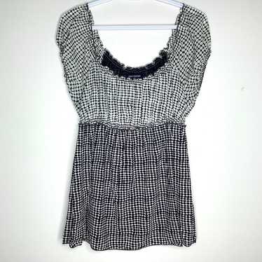 Max Edition Contrast Polka Dot Blouse Size Medium - image 1