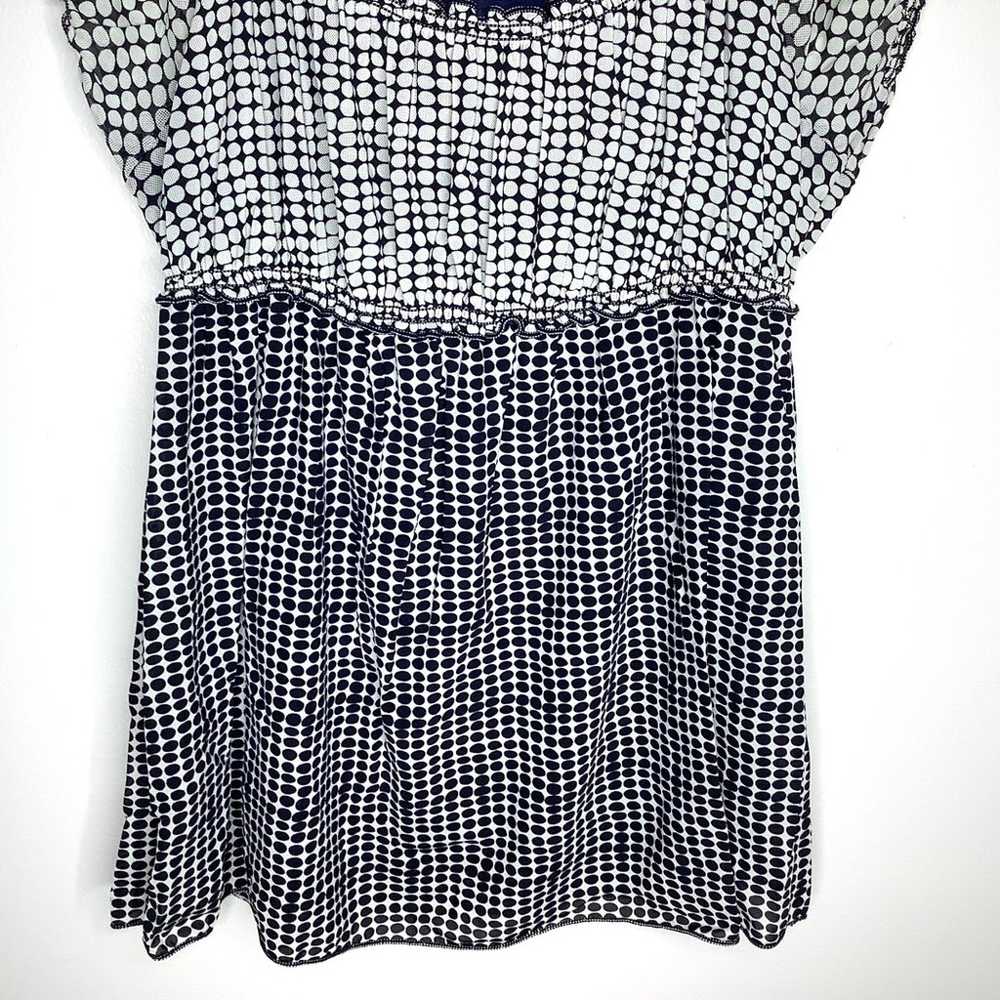 Max Edition Contrast Polka Dot Blouse Size Medium - image 3