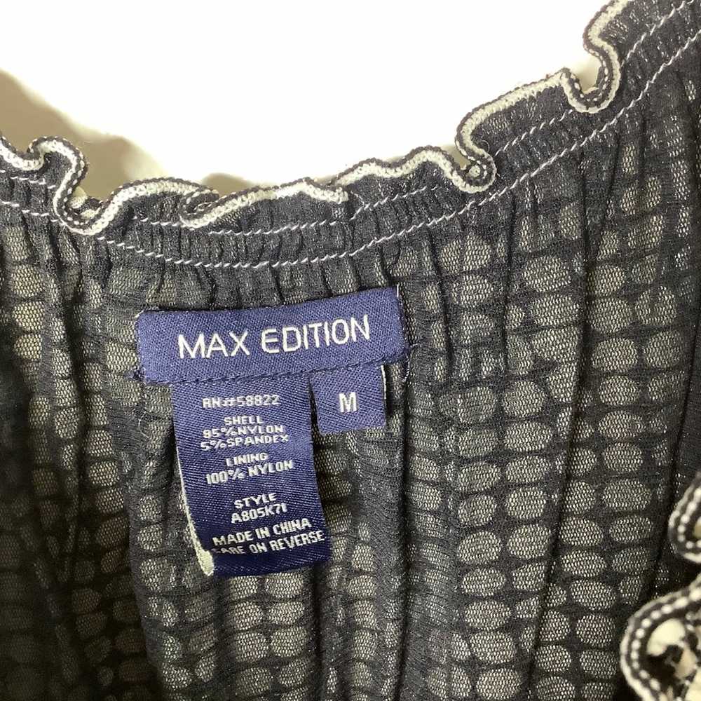 Max Edition Contrast Polka Dot Blouse Size Medium - image 4