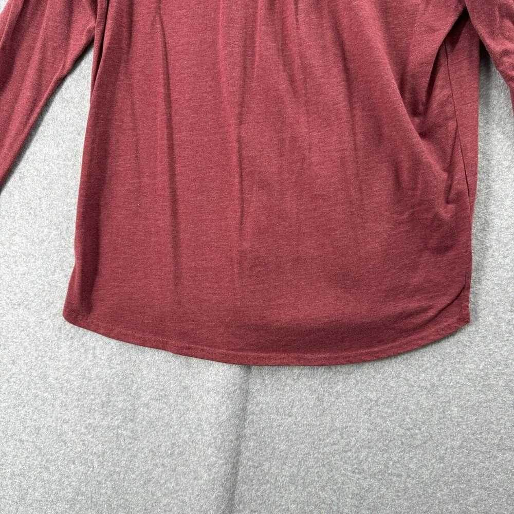 PrAna T-Shirt Womens Medium Dark Red Long Sleeve … - image 11