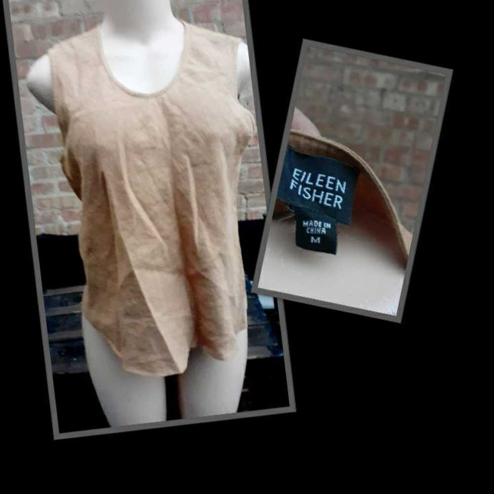 Vintage Eileen Fisher Linen Top Med - image 1