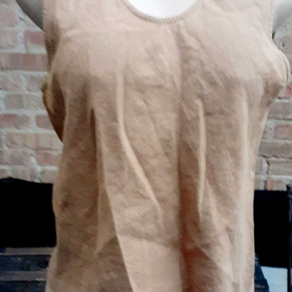 Vintage Eileen Fisher Linen Top Med - image 3