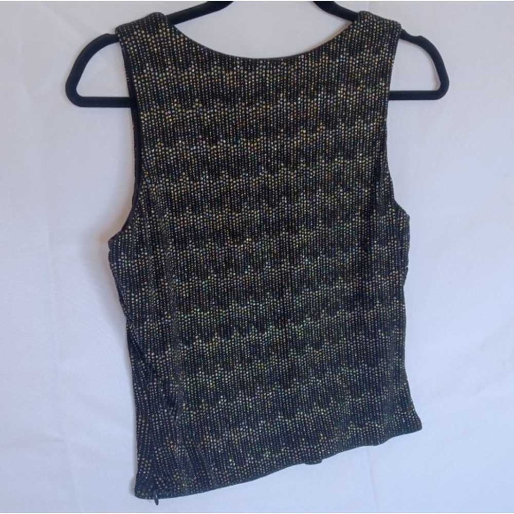 Vintage Jessica McClintock Glitter Sleeveless Top… - image 3