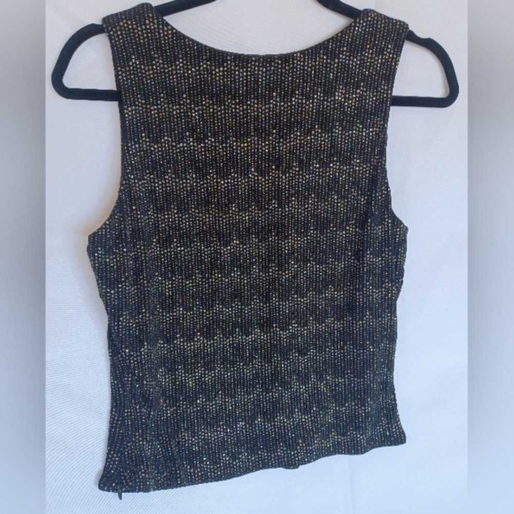 Vintage Jessica McClintock Glitter Sleeveless Top… - image 7