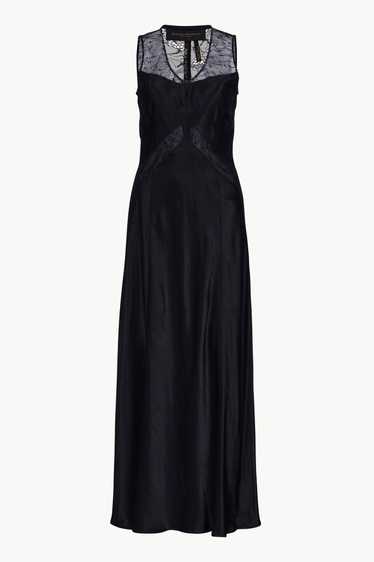 2000s Donna Karan Black Lace Gown