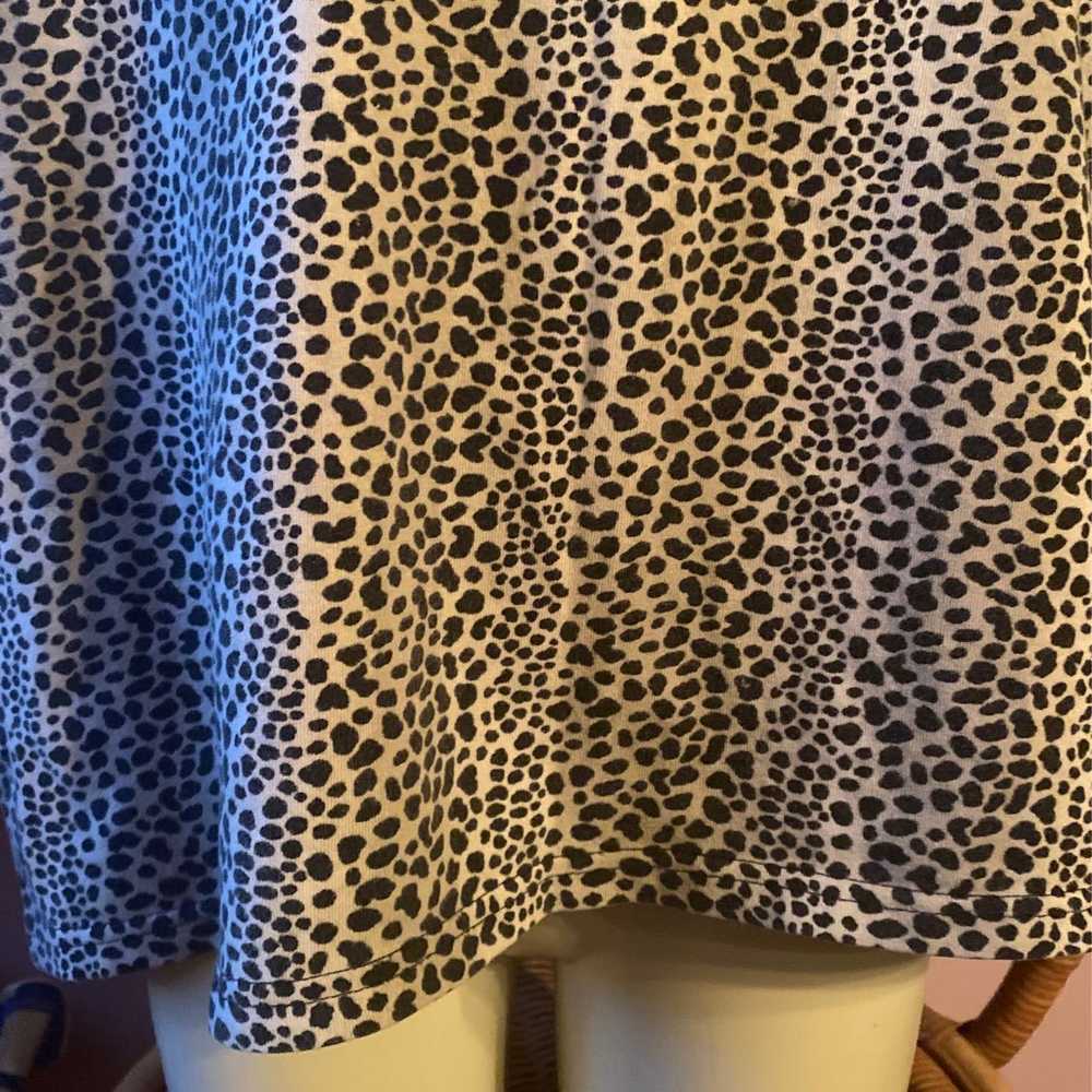 Vintage Leopard print Top stretch t-shirt - image 11