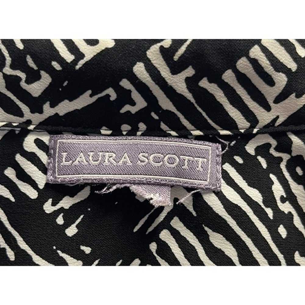 Vintage Laura Scott Black White Classic Busy Prin… - image 4