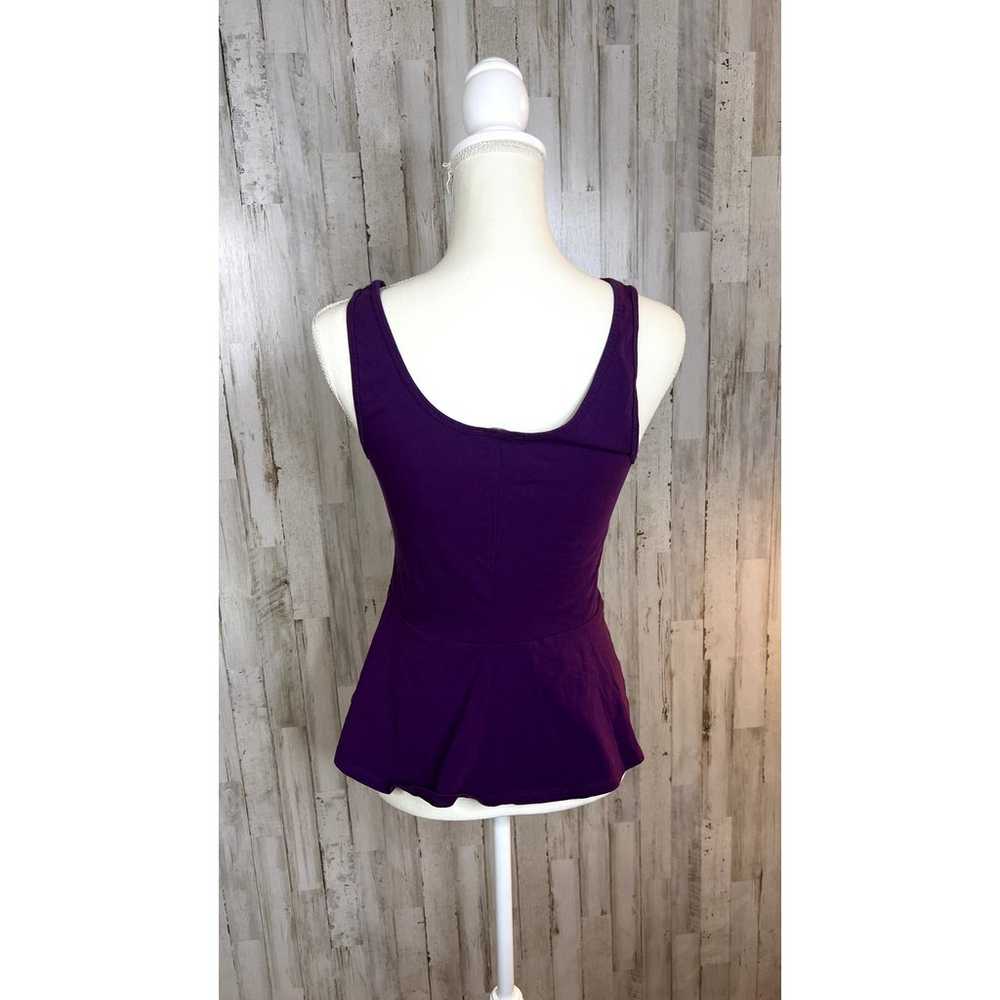 Express Women's Medium Purple Peplum Tank Top Sle… - image 4