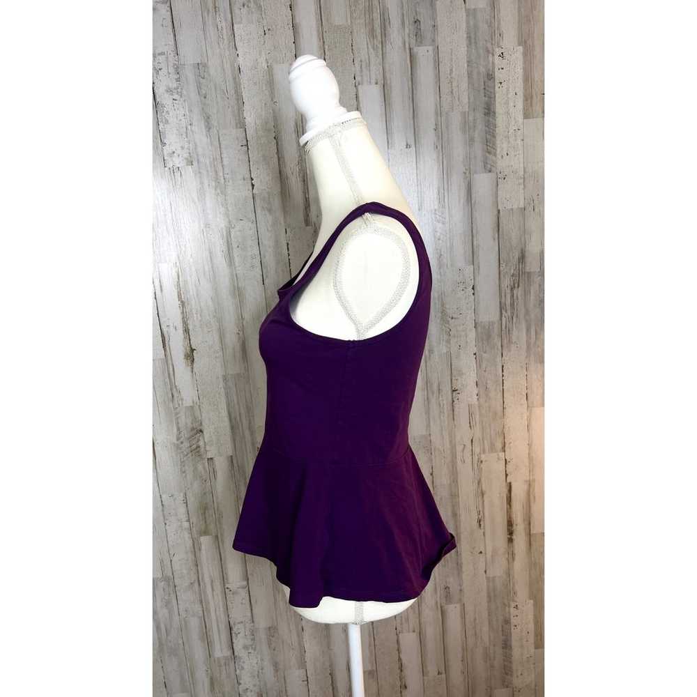 Express Women's Medium Purple Peplum Tank Top Sle… - image 5