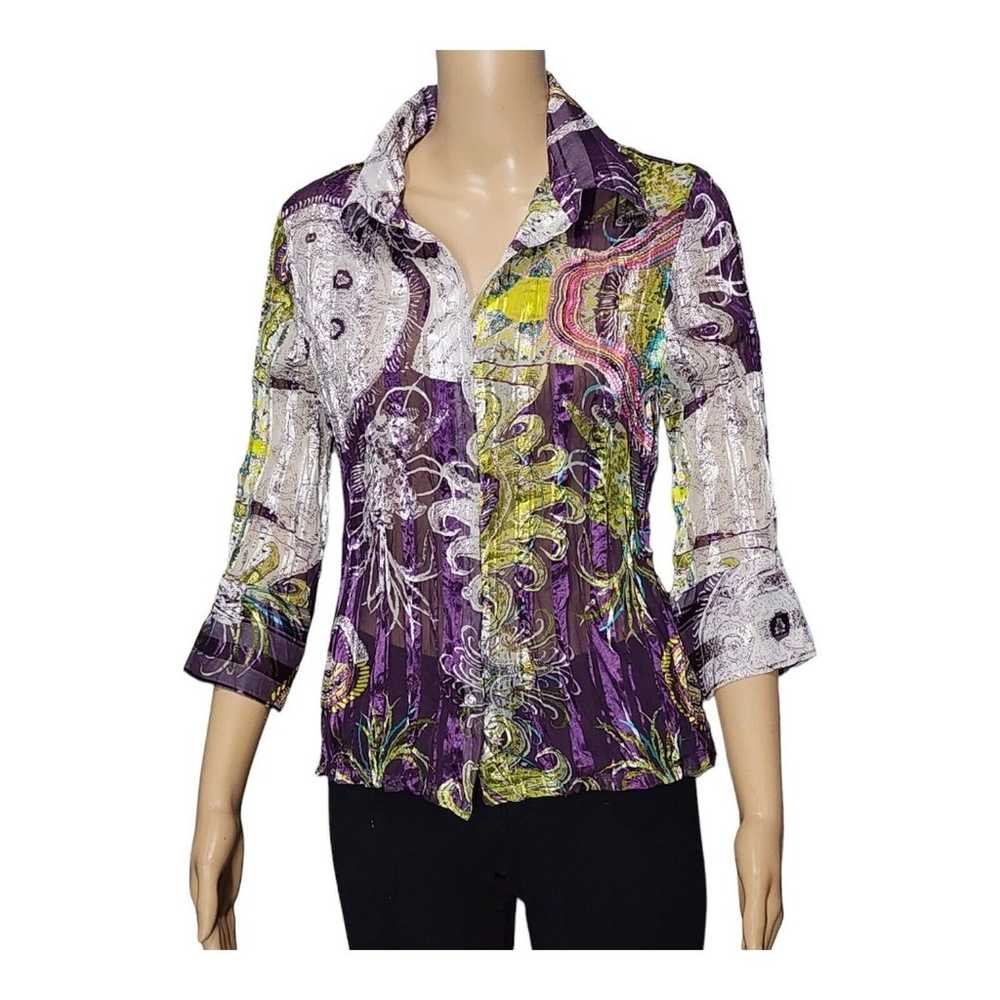 Violet and Claire Vintage Crinkle Blouse Sz M Col… - image 5